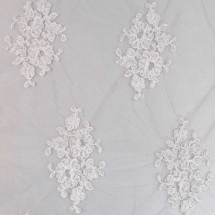 White Beaded Lace 14Hand003 White-1 - Image 2