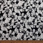 Crepe Georgette Flower Black 15218/069