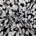 Crepe Georgette Flower Black 15218/069 - Image 2