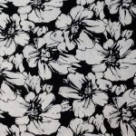 Crepe Georgette Flower Black 15218/069 - Image 3