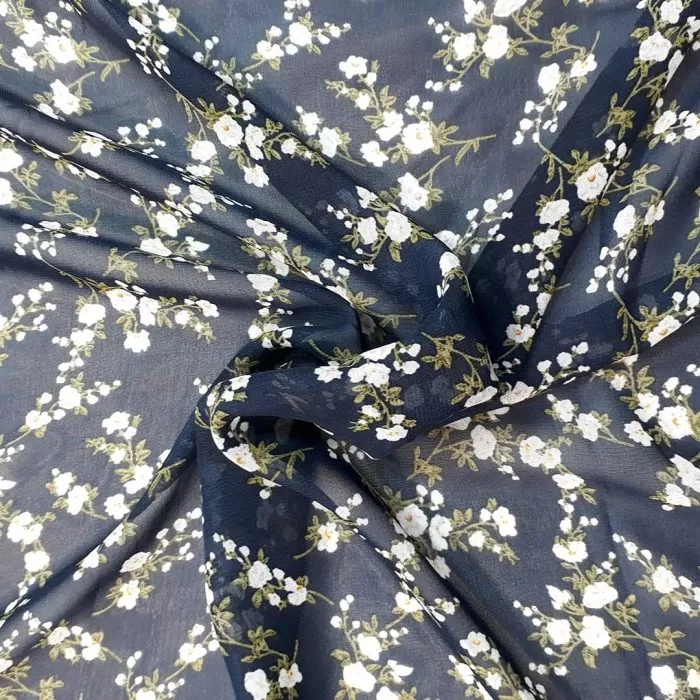 Crepe Georgette Jip Black 15222/069 - Image 2