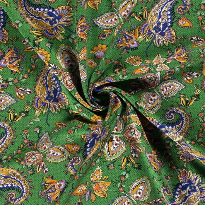 Batik Viscose Twill Apple Green 19032-025 - Image 3