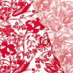 Viscose Poplin Botanical Garden Red 19040-015 - Image 2