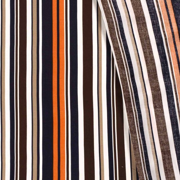 Viscose Poplin Shadow Stripe Navy 19044-008 - Image 2