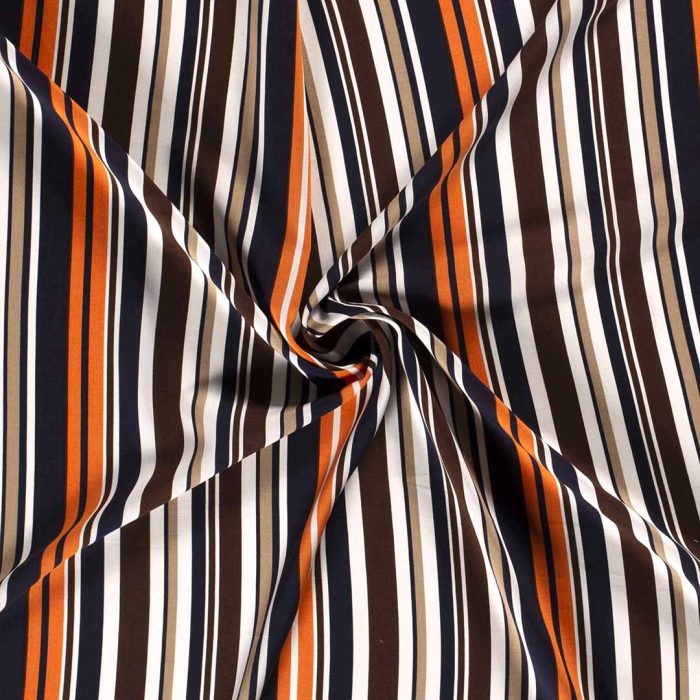 Viscose Poplin Shadow Stripe Navy 19044-008 - Image 3