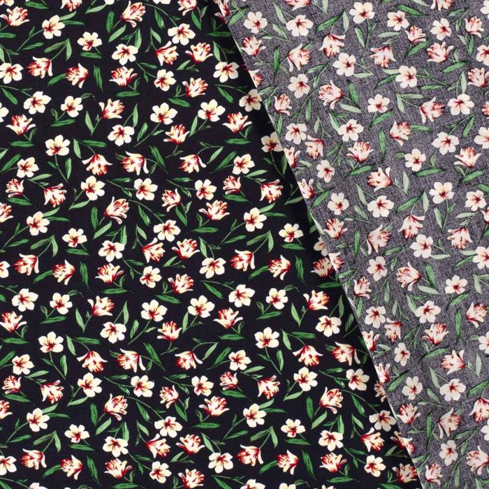 Viscose Poplin Navy 19046-008 - Image 2