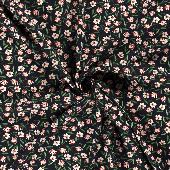 Viscose Poplin Navy 19046-008 - Image 3
