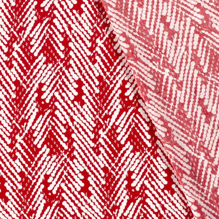 Viscose Poplin Diagonal Red 19048-015 - Image 2