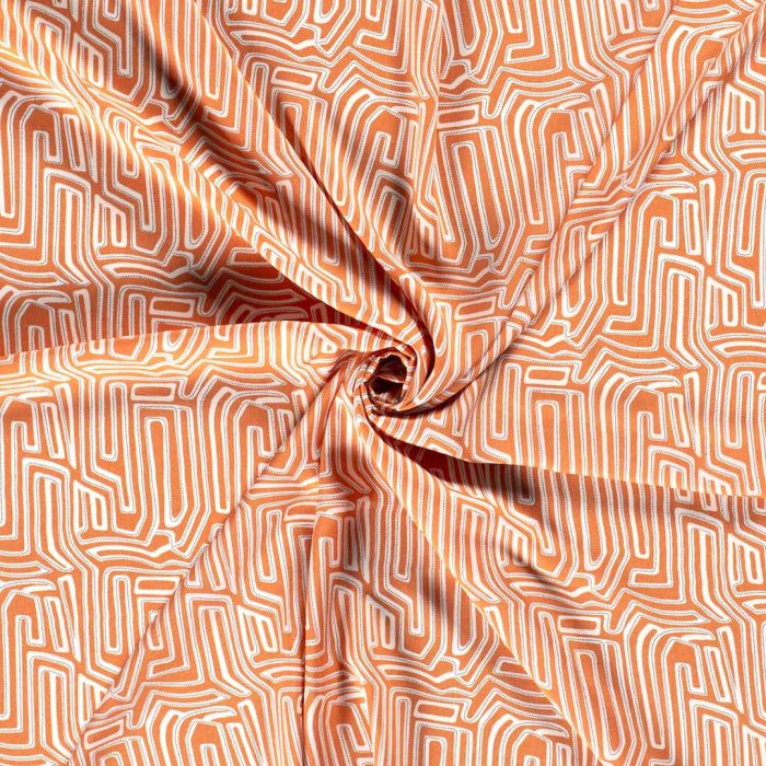 Viscose Poplin Complexity Orange 19053-036 - Image 3
