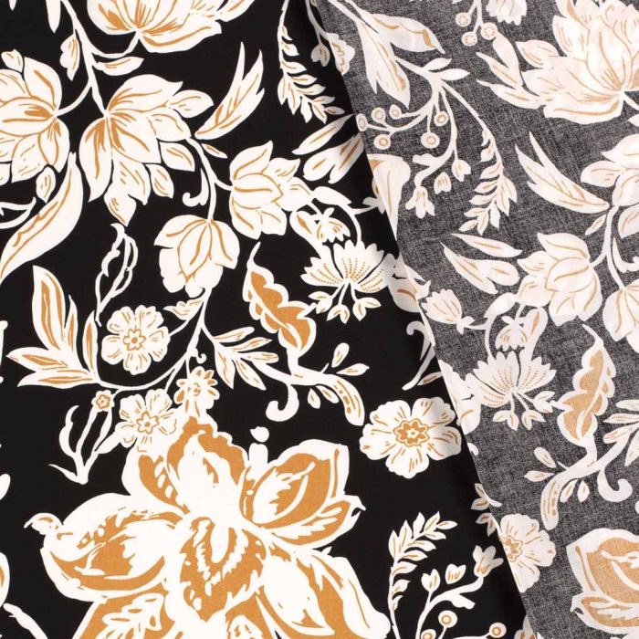Viscose Poplin Blooming Black 19054-069 - Image 2