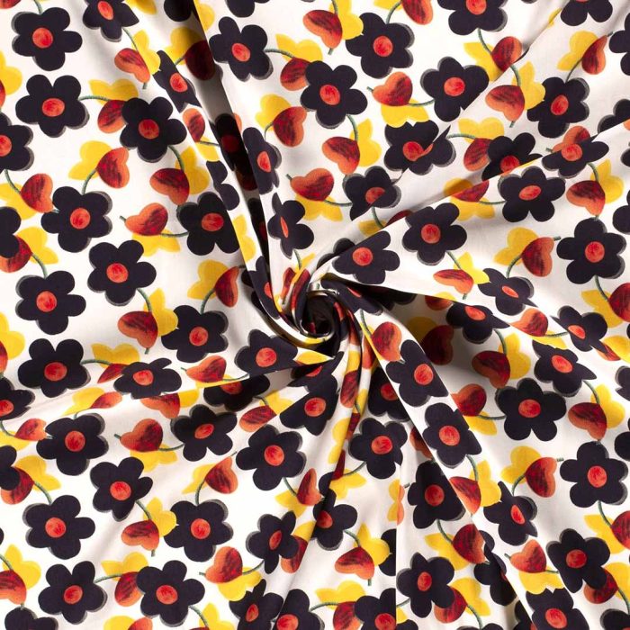 Viscose Poplin Navy 19057-008 - Image 3