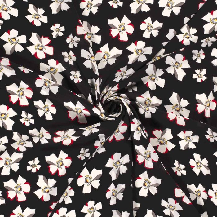 Crepe Georgette Black 19078-069 - Image 3