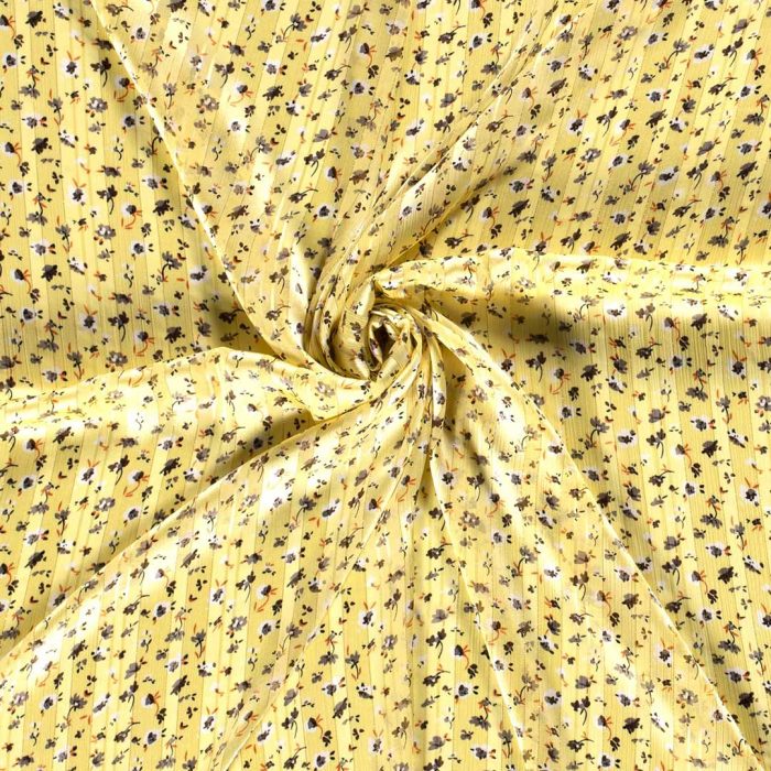 Poly Chiffon Damast Yellow 19131-033 - Image 3
