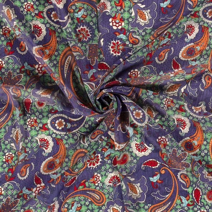 Yoryu Chiffon Paisley Purple 19133-044 - Image 3