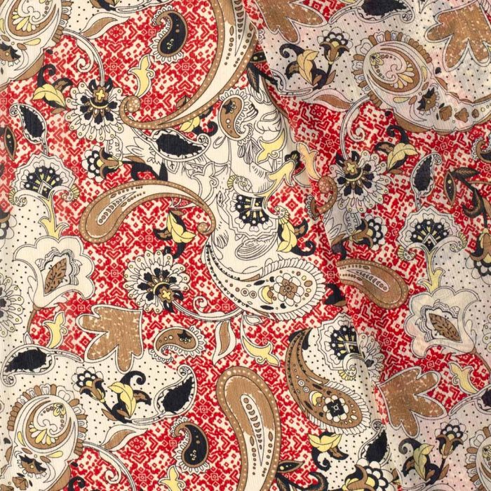 Yoryu Chiffon Paisley Off White 19133-051 - Image 2