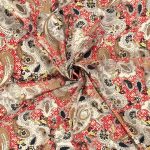 Yoryu Chiffon Paisley Off White 19133-051 - Image 3