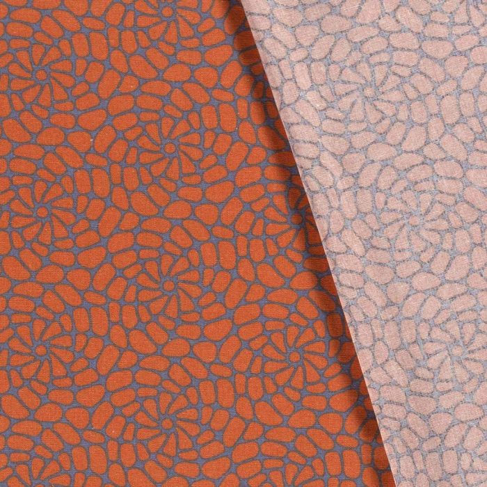 Woven Viscose Linen Pebble Mosaic Indigo 19150-006 - Image 2