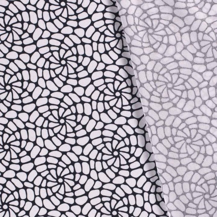 Woven Viscose Linen Pebble Mosaic Navy 19150-008 - Image 2