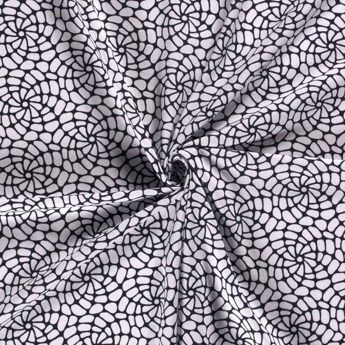 Woven Viscose Linen Pebble Mosaic Navy 19150-008 - Image 3