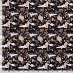 Woven Viscose Linen Crumble Black 19152-069