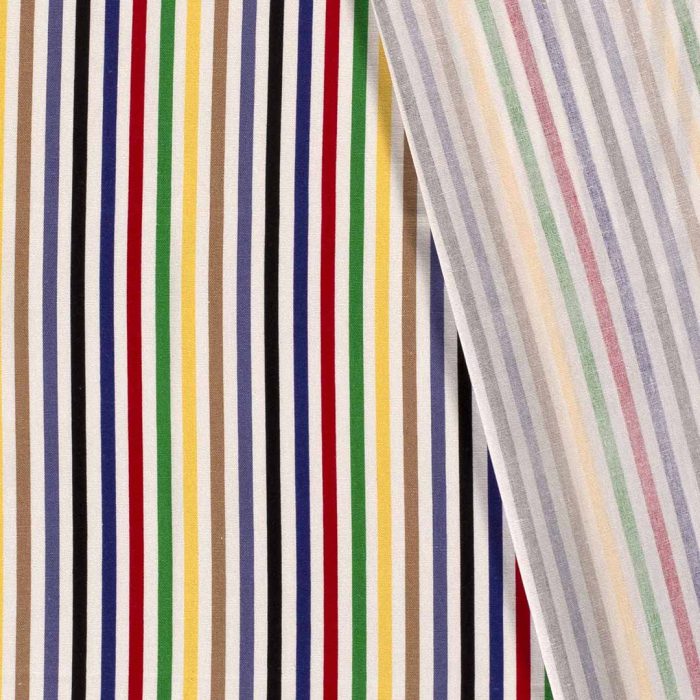 Woven Viscose Linen Candy Stripe White 19156-050 - Image 2