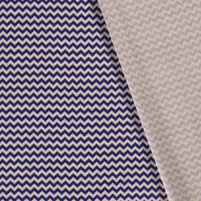 Woven Viscose Linen Chevron Cobalt 19159-005 - Image 2
