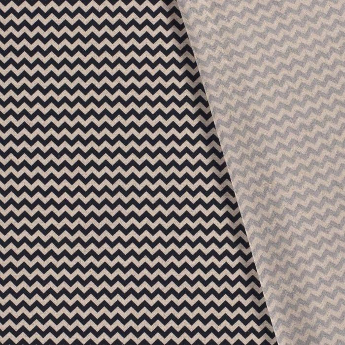 Woven Viscose Linen Chevron Navy 19159-008 - Image 2