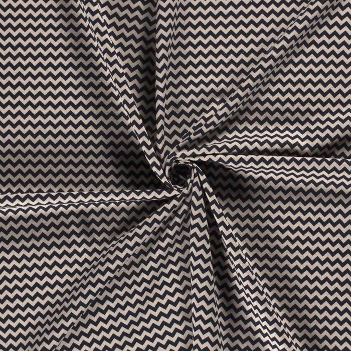 Woven Viscose Linen Chevron Navy 19159-008 - Image 3
