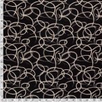 Woven Viscose Linen Doodle Black 19161-069