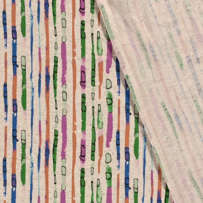 Viscose Linnen Look Orange 19203-036 - Image 2