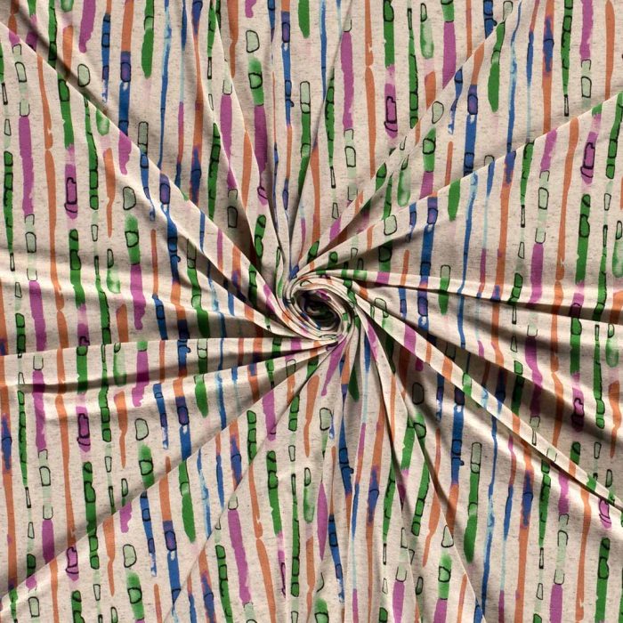 Viscose Linnen Look Orange 19203-036 - Image 3