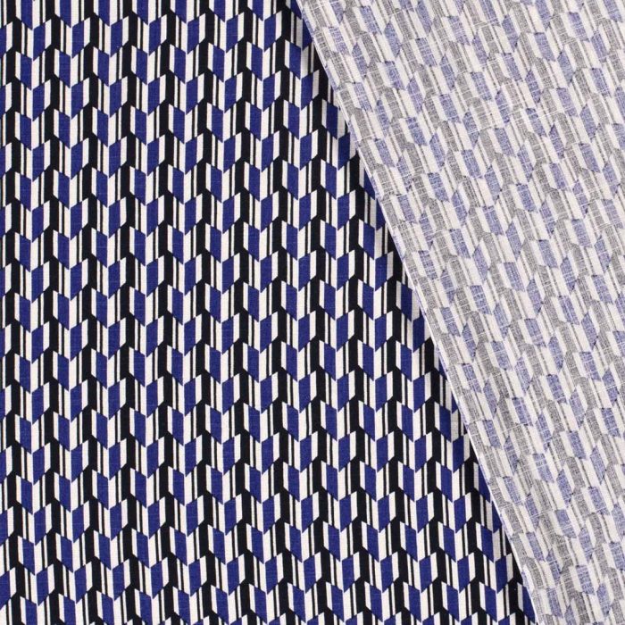 Viscose Crepe Stretch Quadrate Cobalt 19265-005 - Image 2