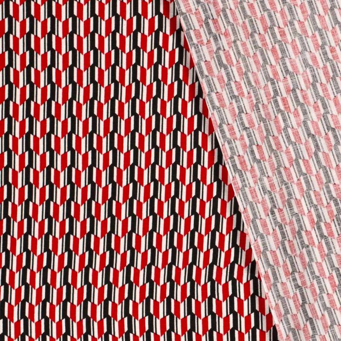 Viscose Crepe Stretch Quadrate Black 19265-069 - Image 2