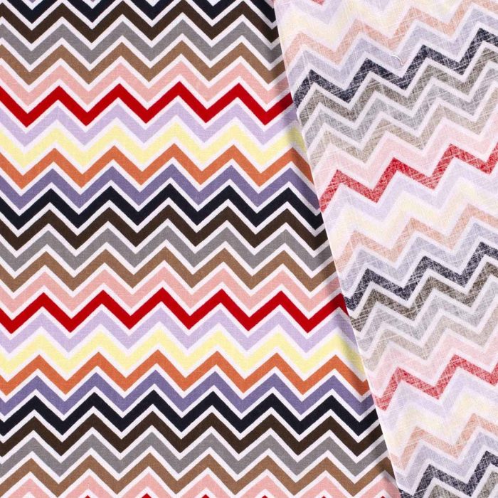Viscose Crepe Stretch Zig Zag Yellow 19267-033 - Image 2