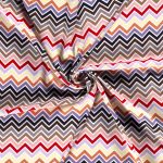 Viscose Crepe Stretch Zig Zag Yellow 19267-033 - Image 3