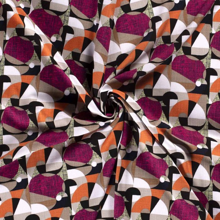 Viscose Crepe Stretch Picasso Spiral Sand 19268-052 - Image 3