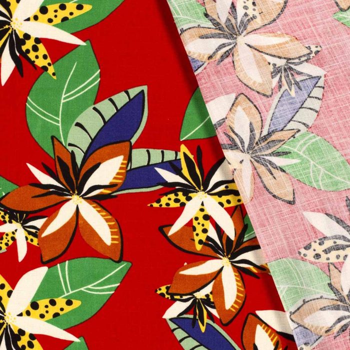 Viscose Crepe Stretch Floret Red 19270-015 - Image 2