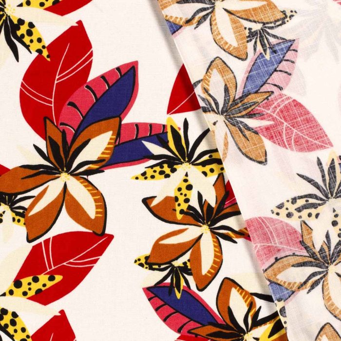 Viscose Crepe Stretch Floret Off White 19270-051 - Image 2