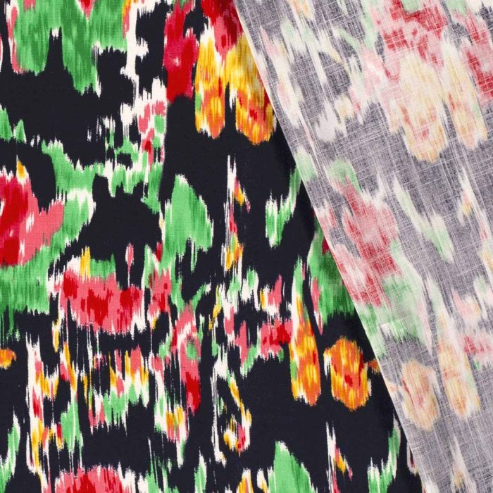 Viscose Crepe Stretch Brushblossom Navy 19272-008 - Image 2