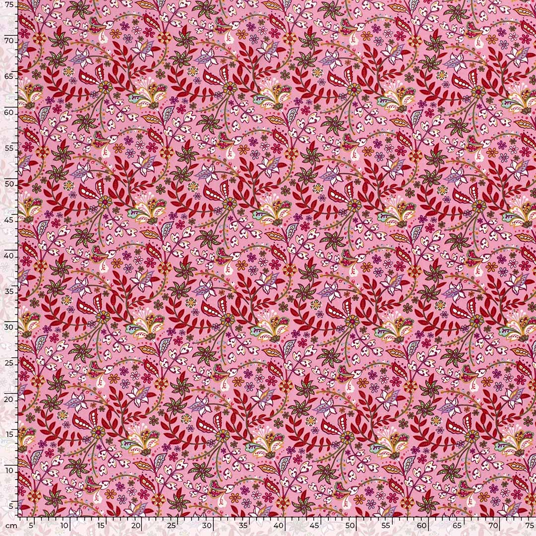 Viscose Poplin Print Pink 19676-012