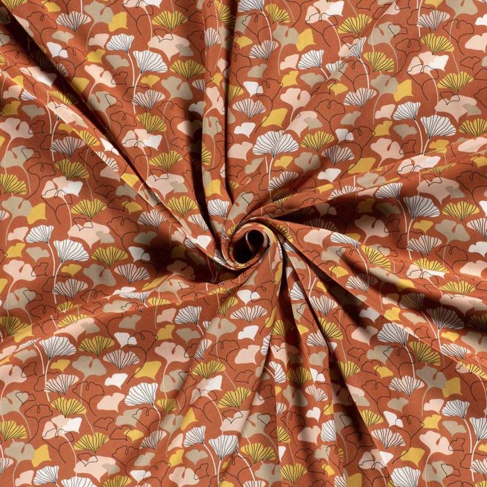 Viscose Poplin Print Orange 19683-036 - Image 2