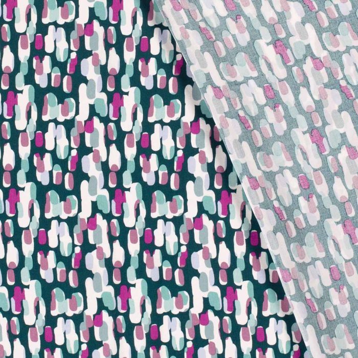 Viscose Poplin Print Petrol 19687-024 - Image 3