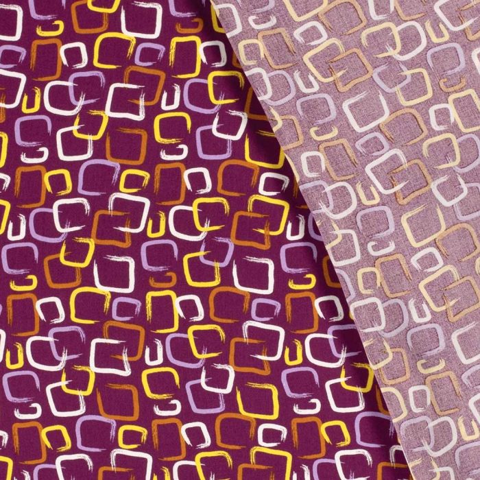 Viscose Poplin Print Aubergine 19690-046 - Image 3