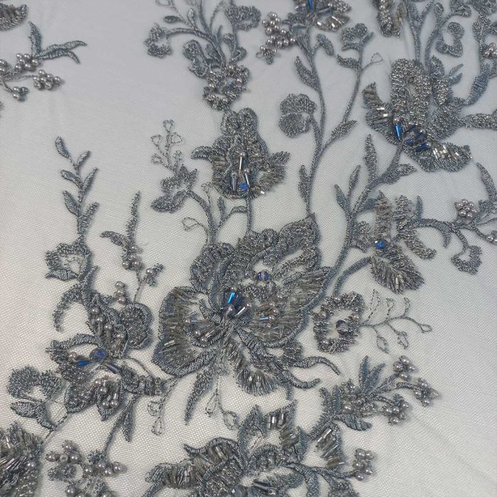 Knitted Fancy Tulle 2018-052 Grey - Image 2