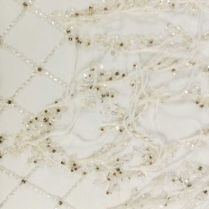 Fancy Knitted Tulle Cef 160015 White - Image 2