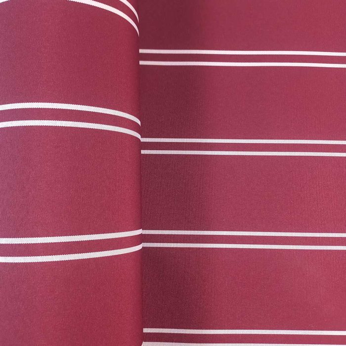 Bahamas 5801 Maroon & White Thin Stripe - Image 2