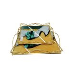 Rectangle Tray 2Pc Marble