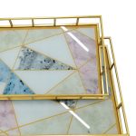 Tray Set 2Pcs Marble - Image 2