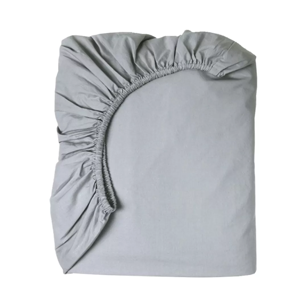 Fitted Sheet Three Quarter 144Tc Grey - Image 1