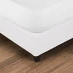 Fitted Sheet Queen XL White 144 TC - Image 2